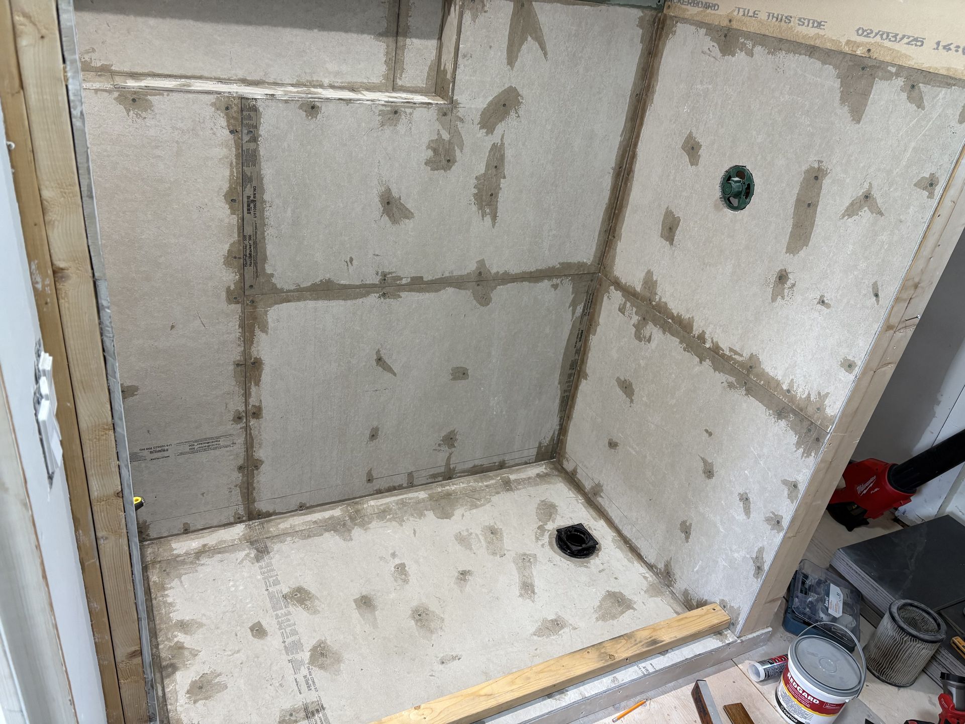Bathroom renovation in progress