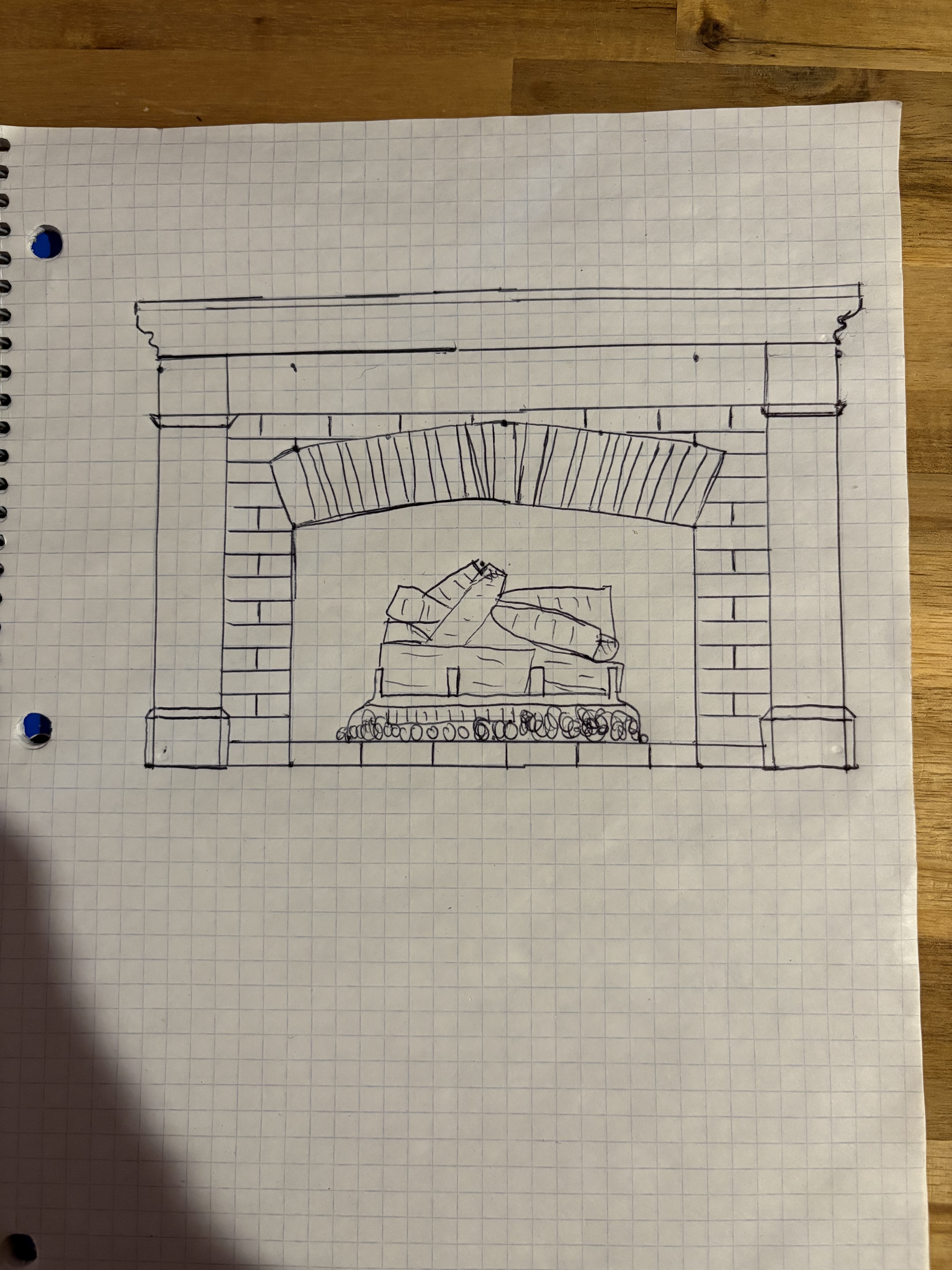 Fireplace Mantel — Sketch