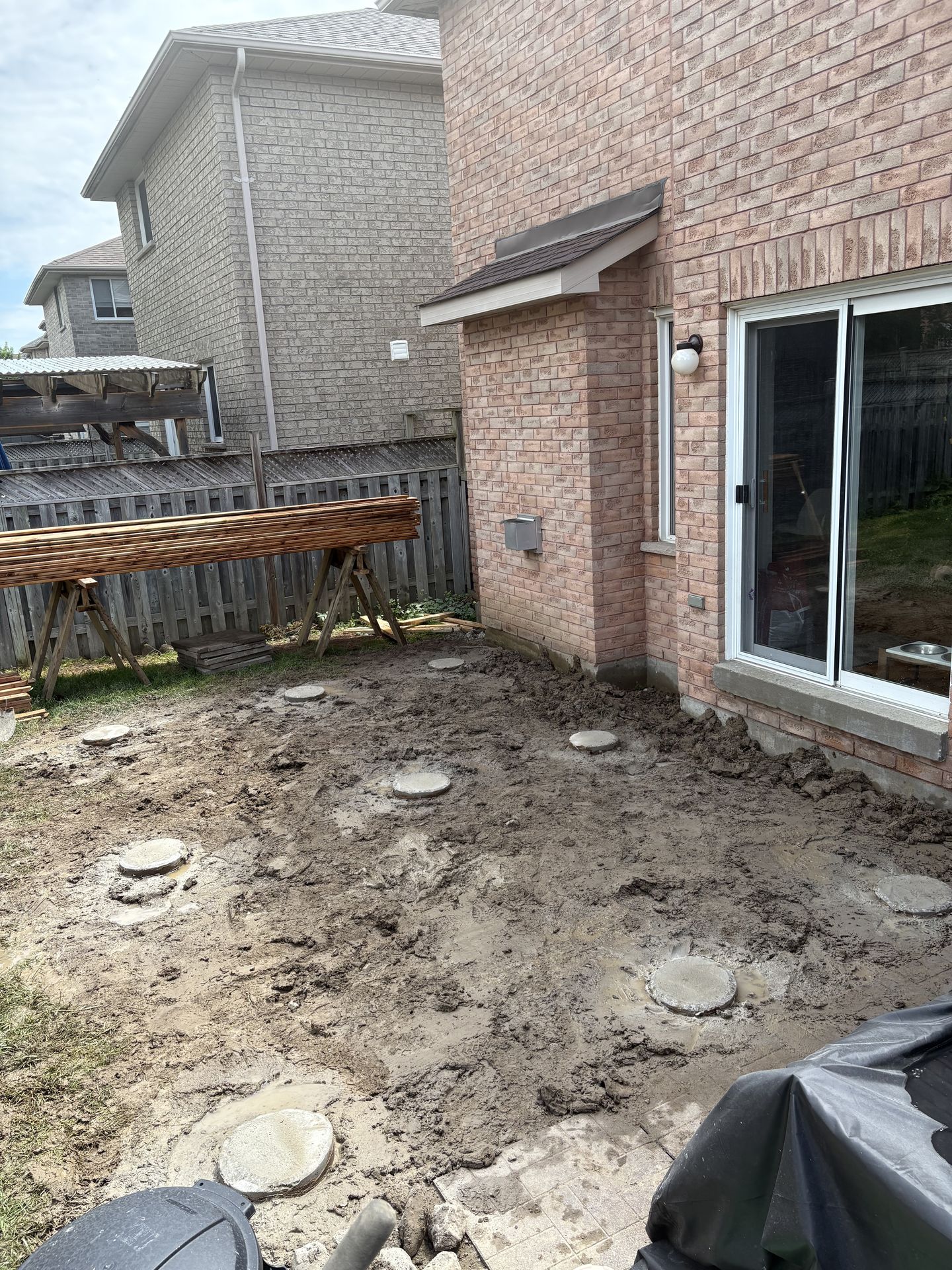 Brick House Deck Build — During
