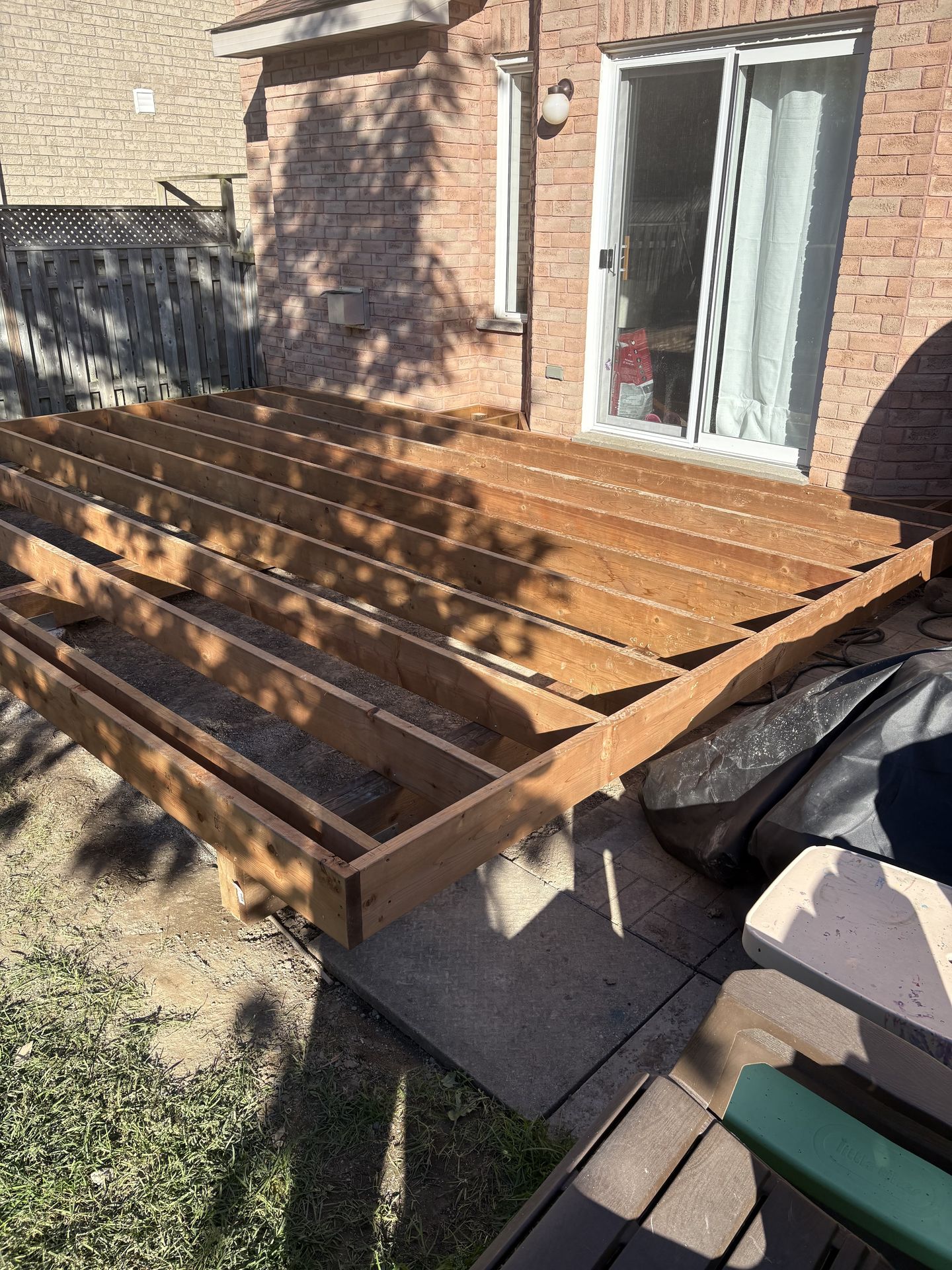 Brick House Deck Build — During