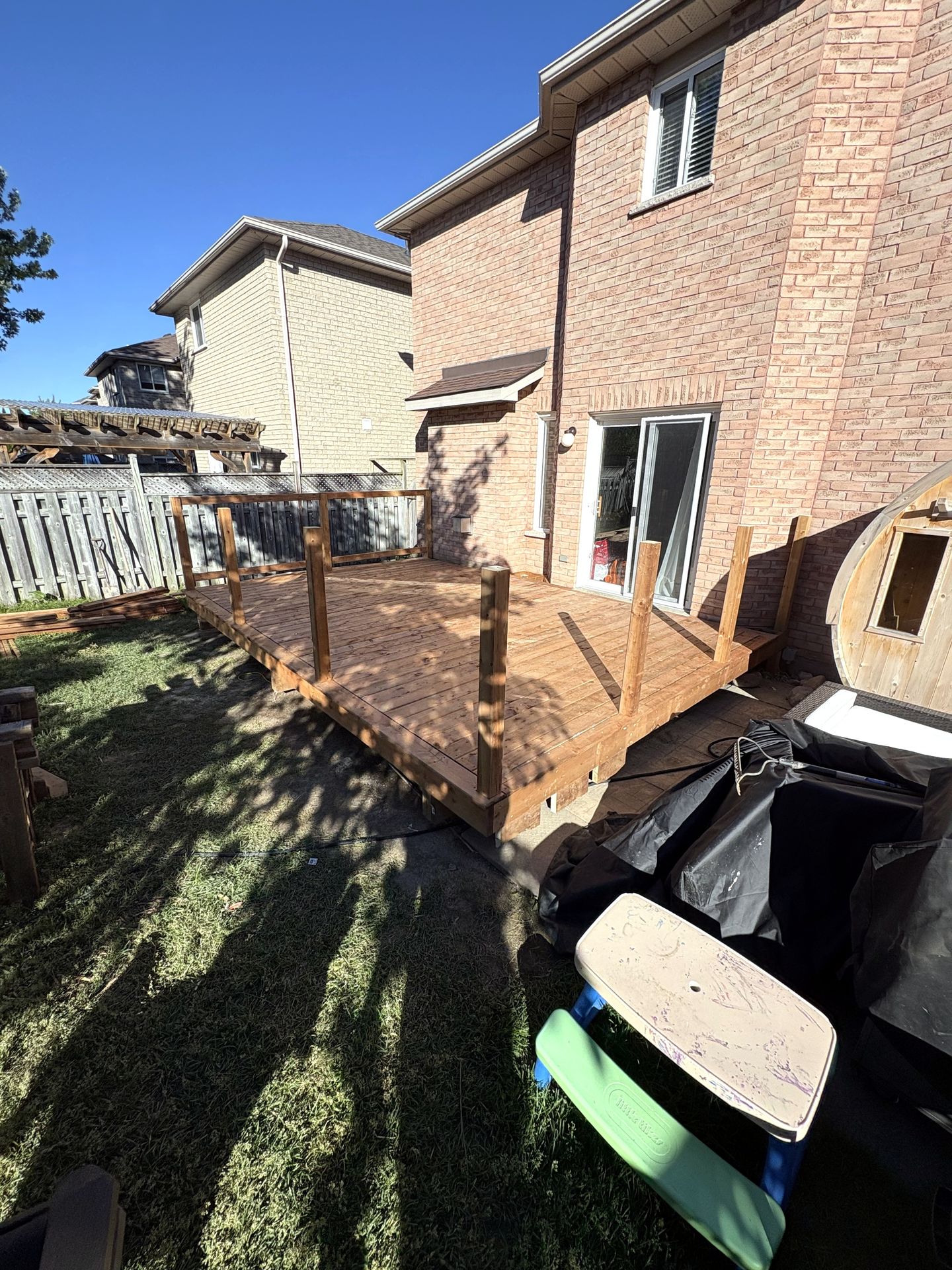 Brick House Deck Build — During