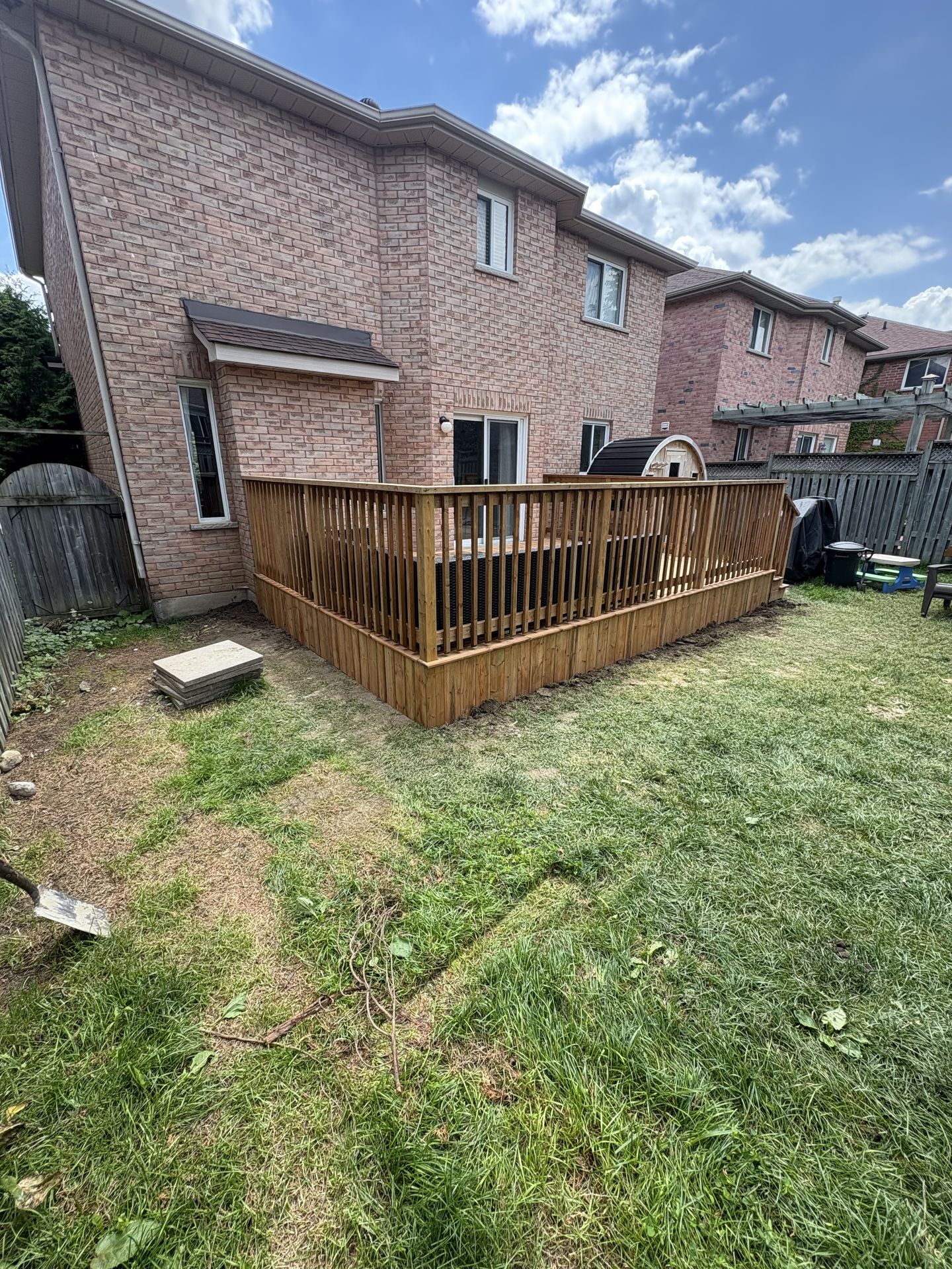 Brick House Deck Build — After