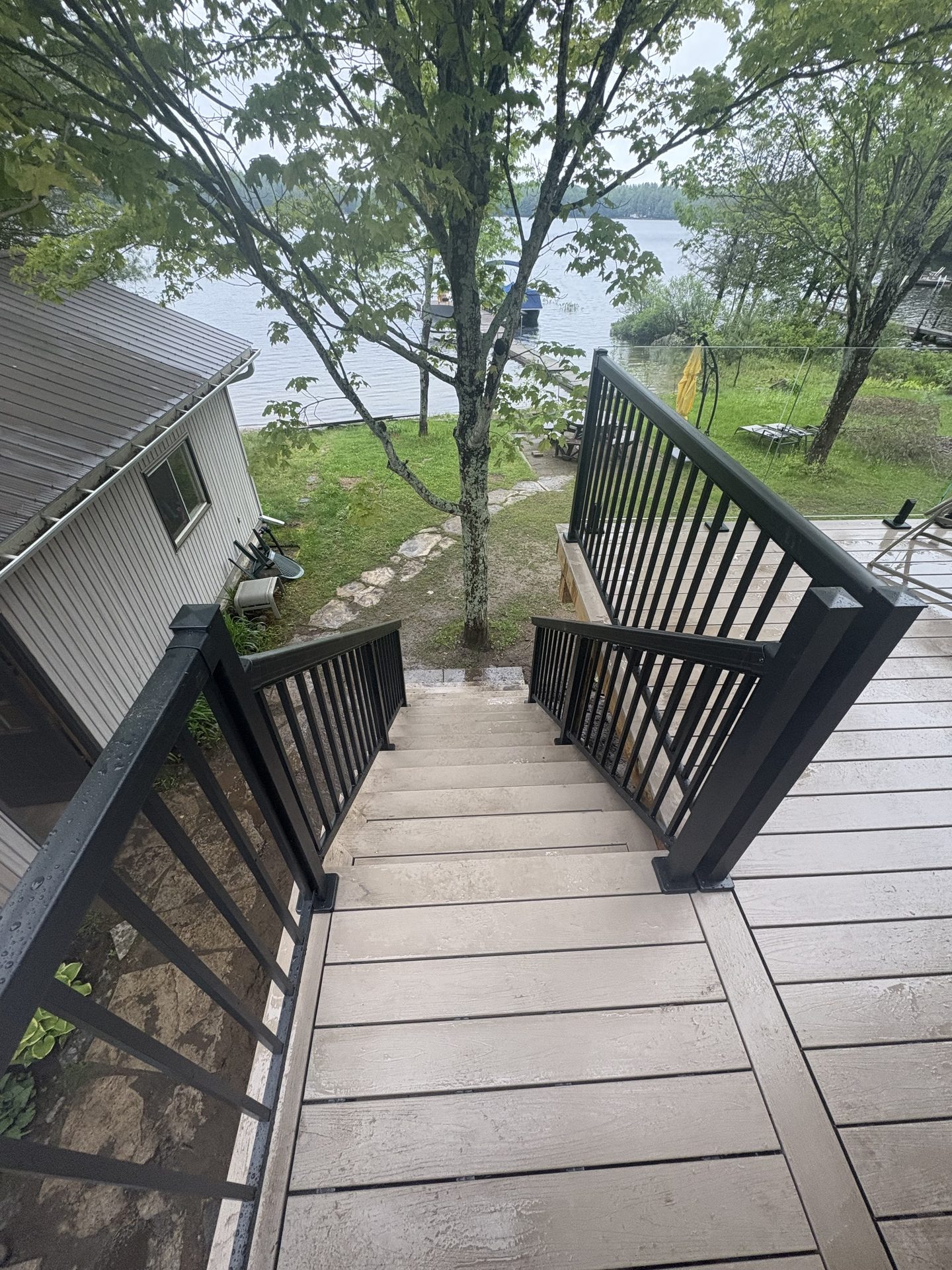 Grey Composite Cottage Deck — After