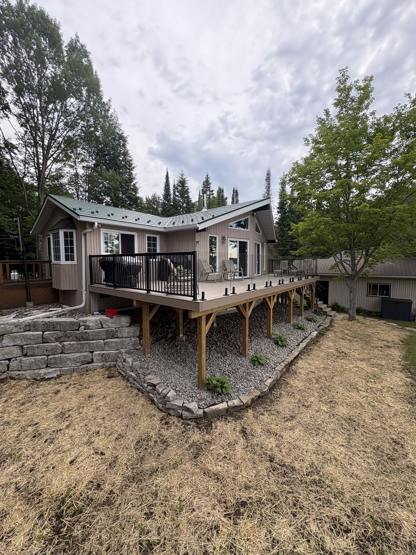 Grey Composite Cottage Deck — After
