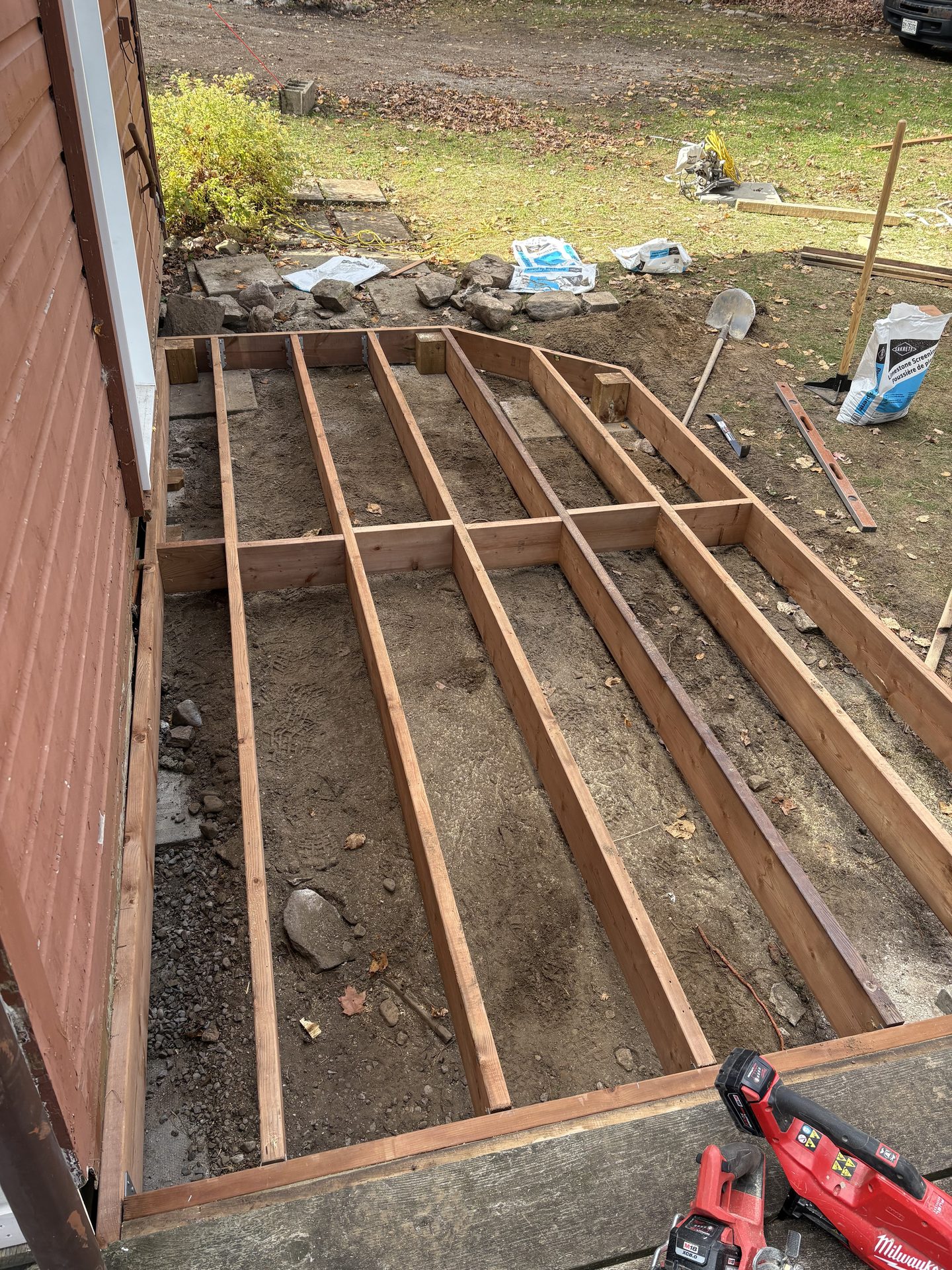 Cottage Deck Build — During