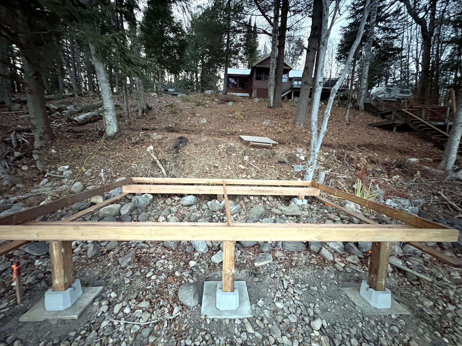 Cottage Deck Build — During