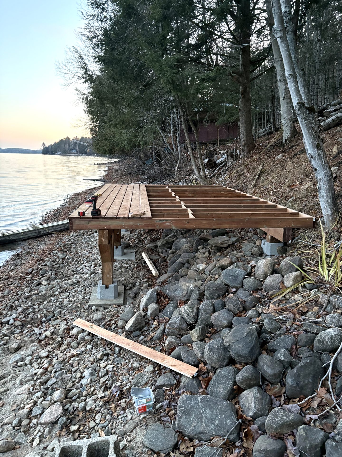 Cottage Deck Build — During
