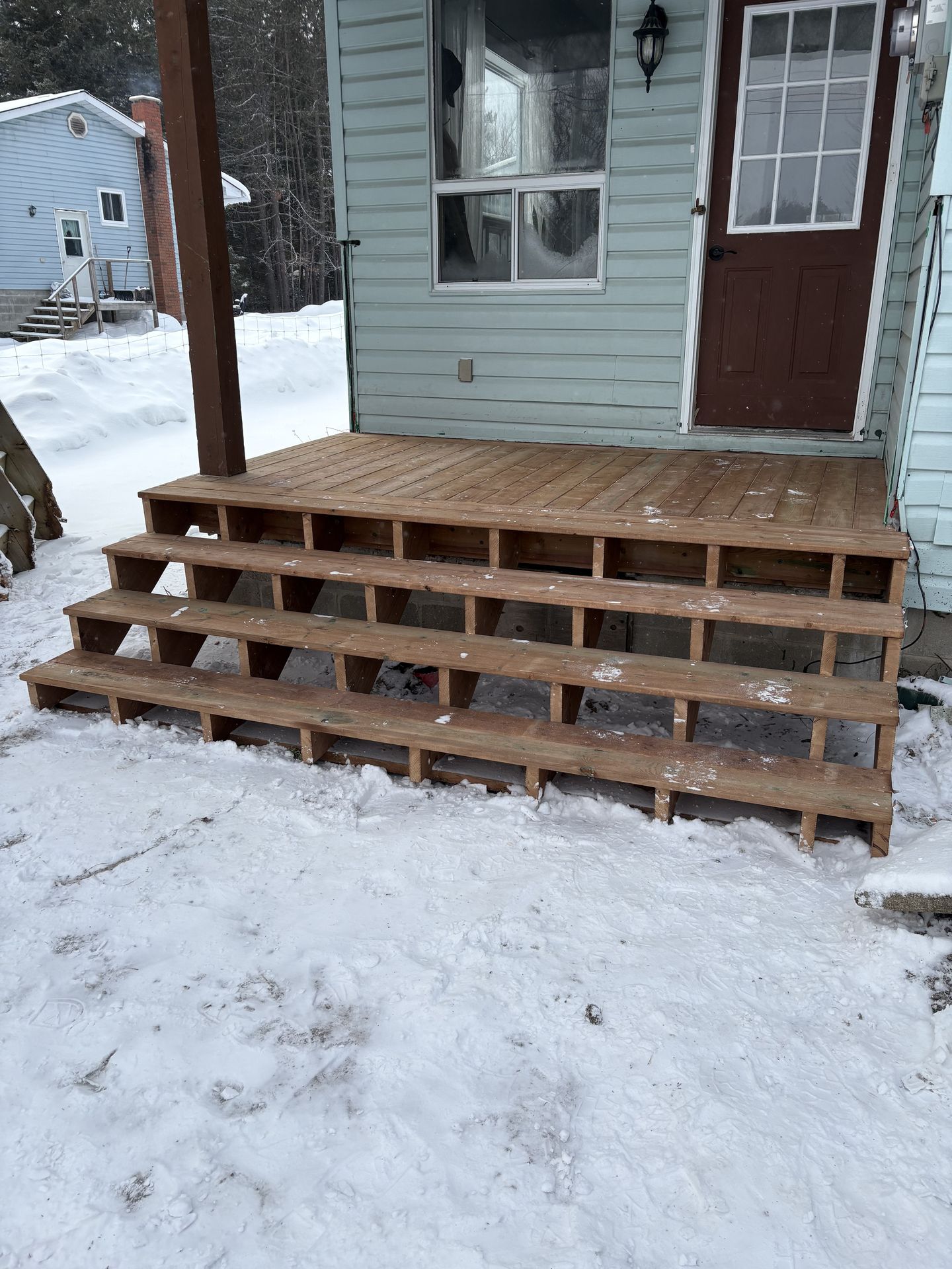 Exterior Stair Build — During
