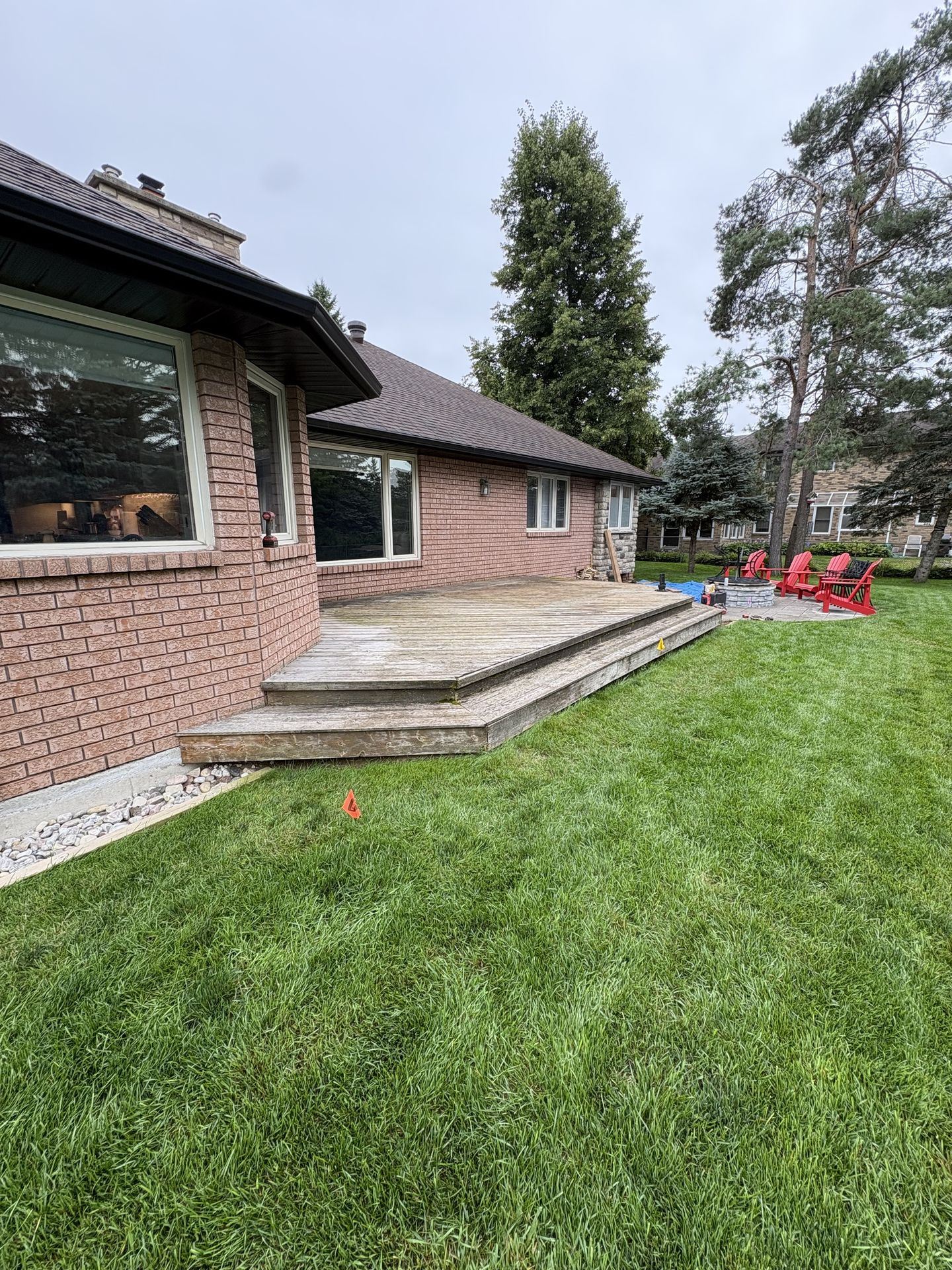Deck with Wrap-Around Steps — Before