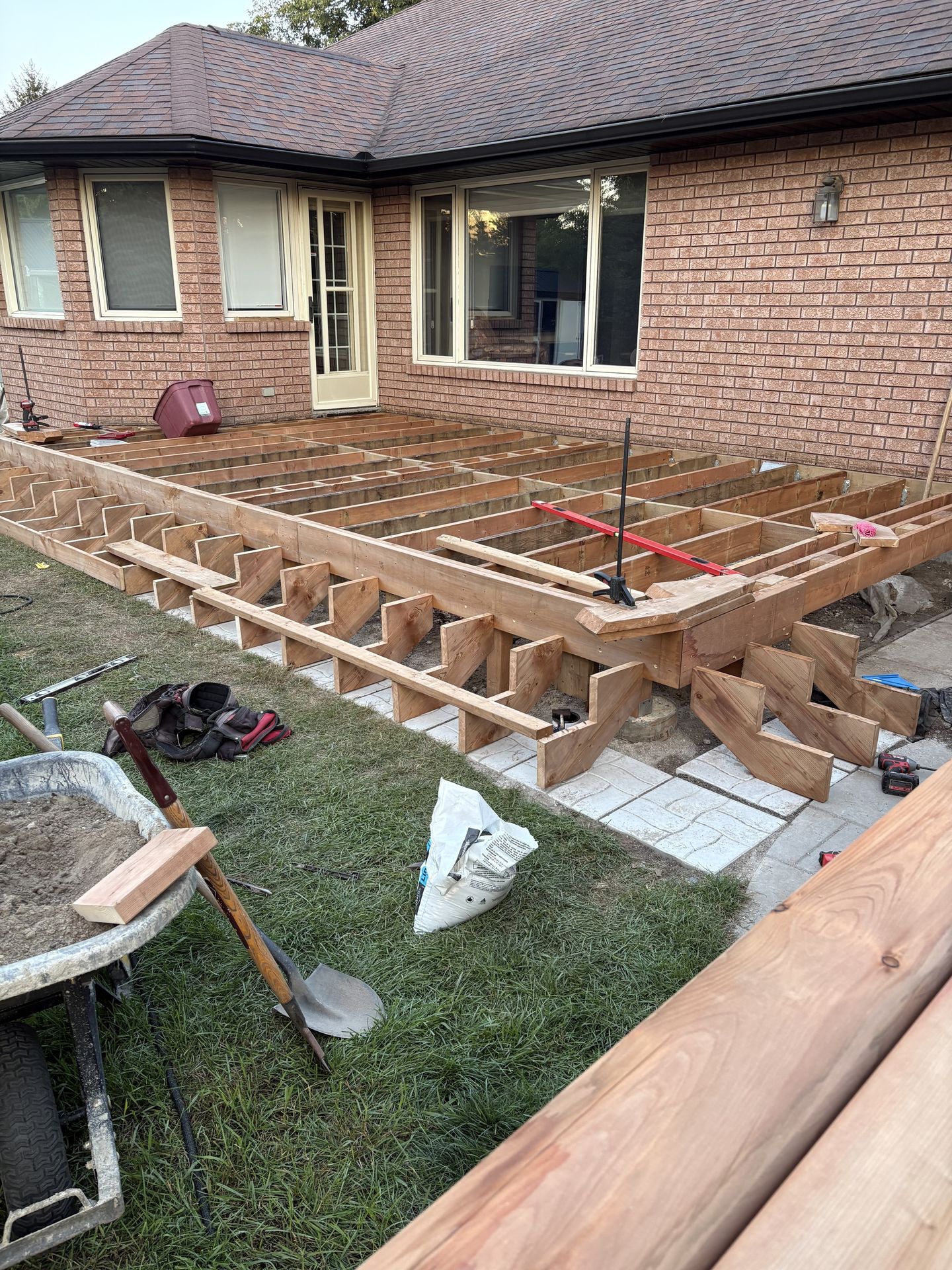 Deck with Wrap-Around Steps — During