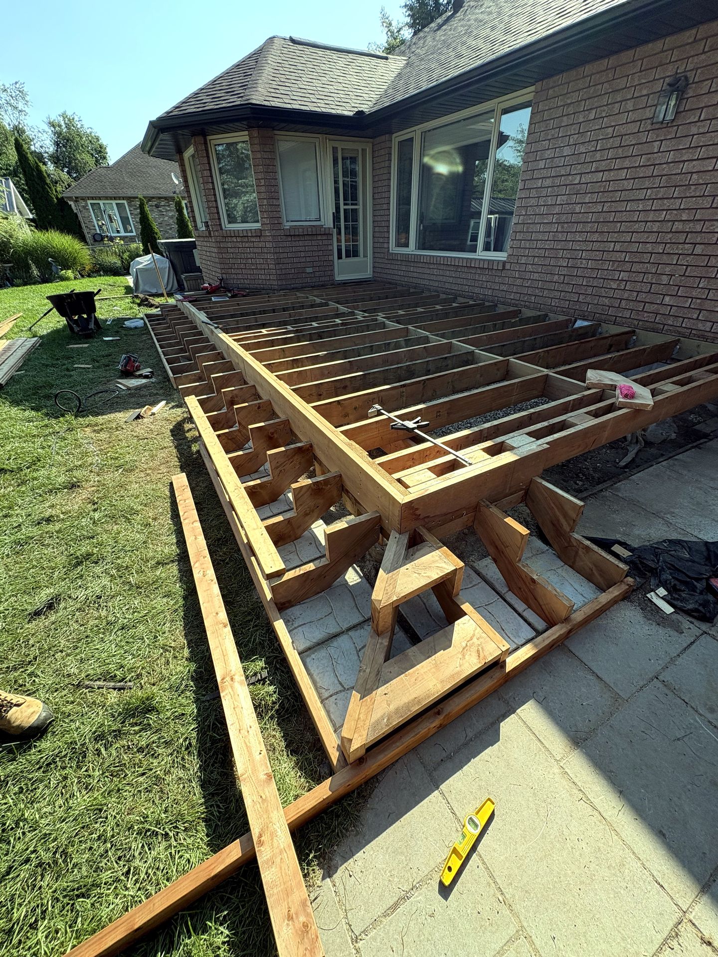 Deck with Wrap-Around Steps — During
