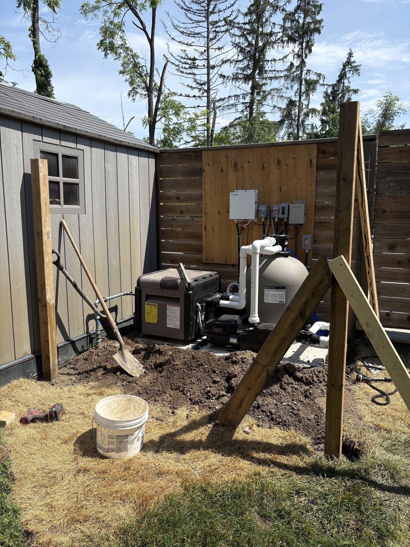 Pool Equipment Fence — During