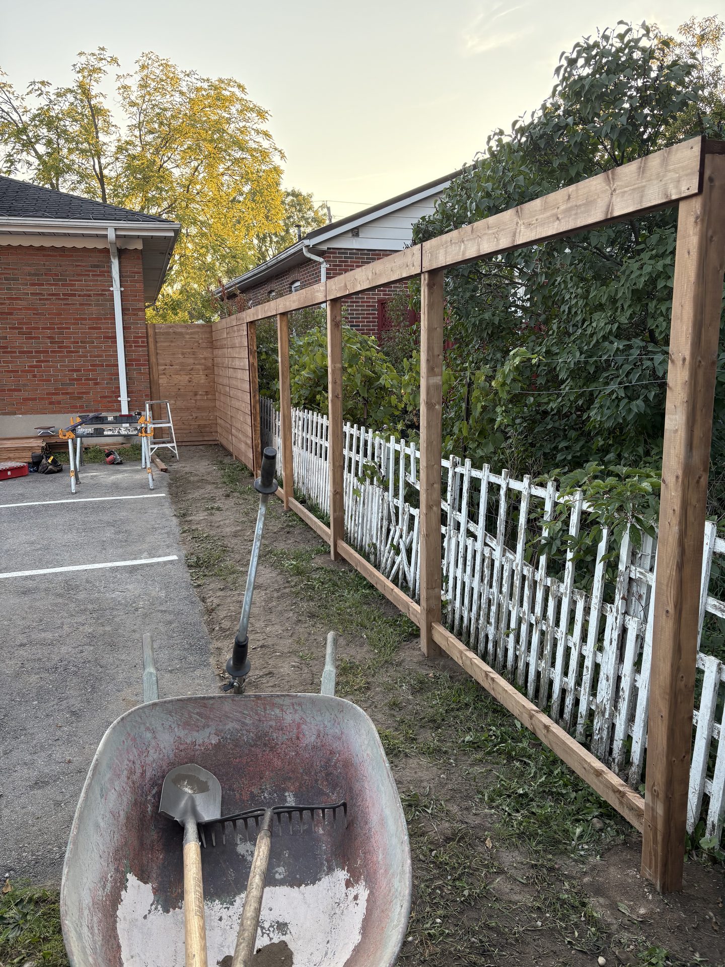 Horizontal Privacy Fence — During