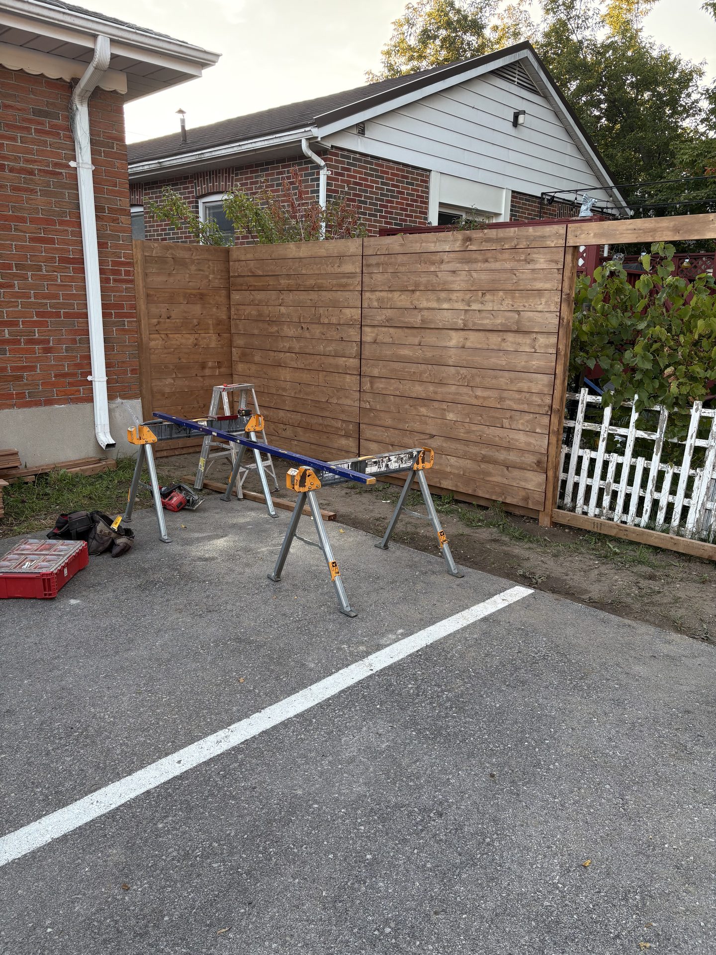 Horizontal Privacy Fence — During