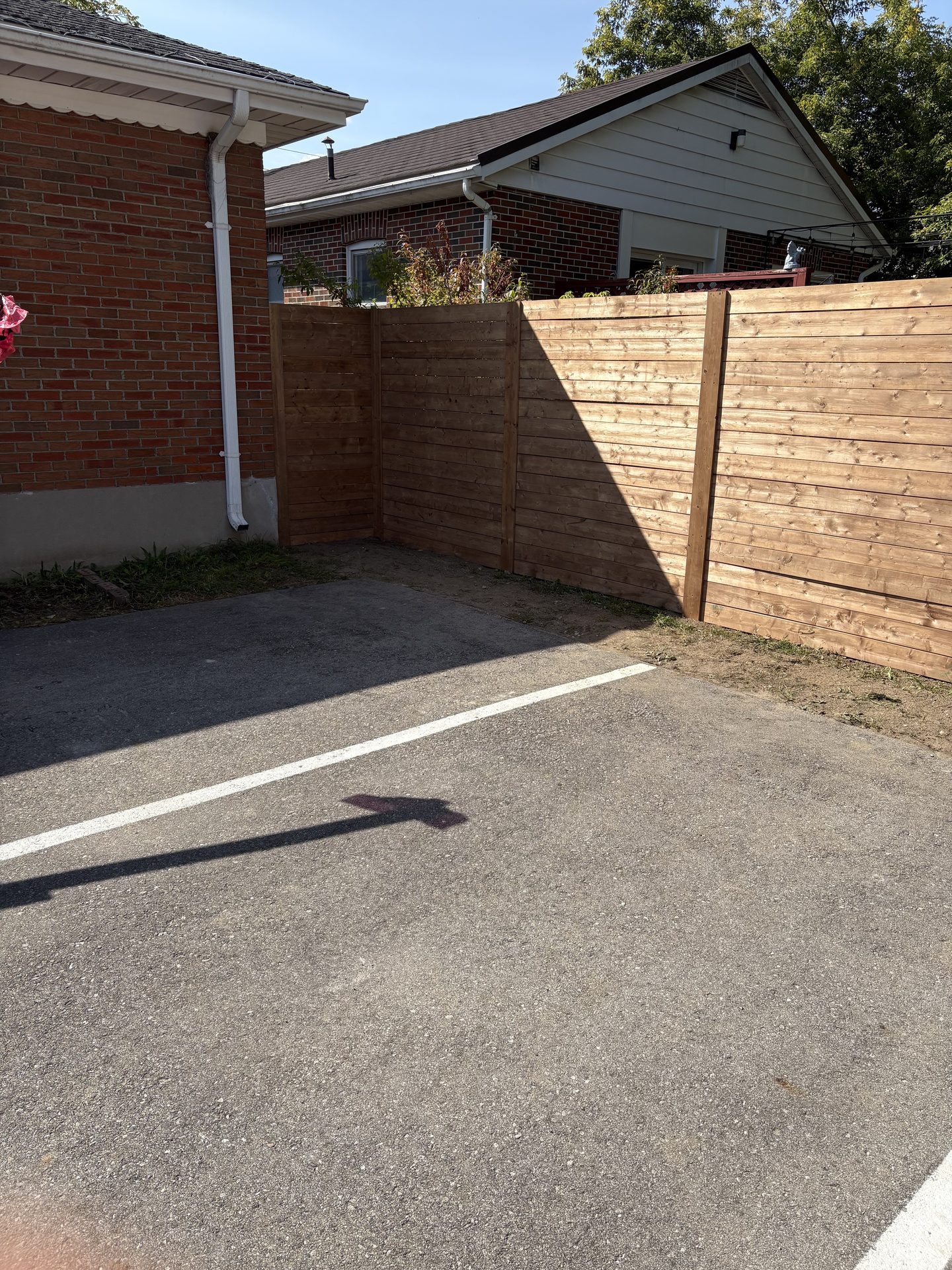 Horizontal Privacy Fence — After