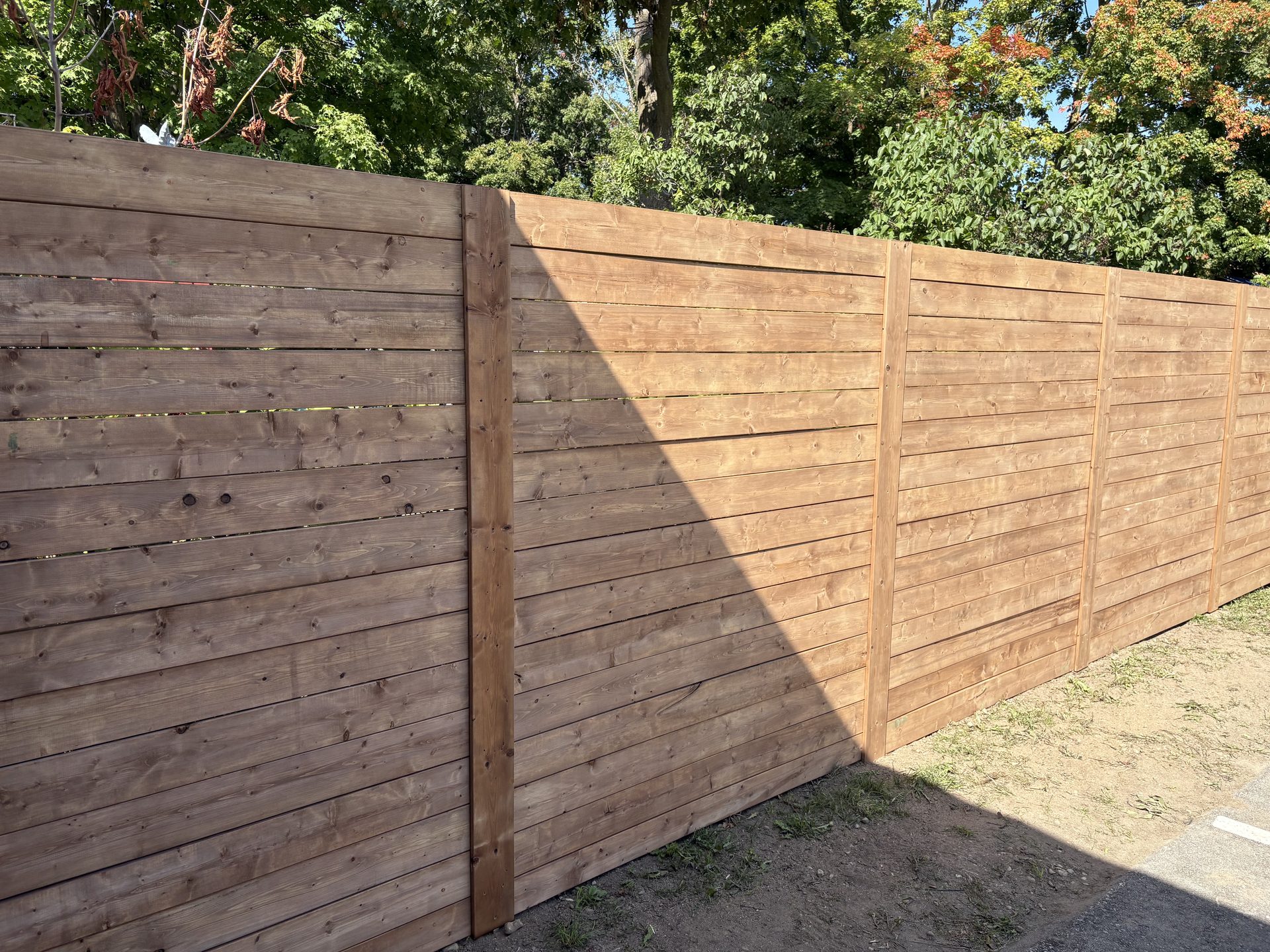 Horizontal Privacy Fence — After
