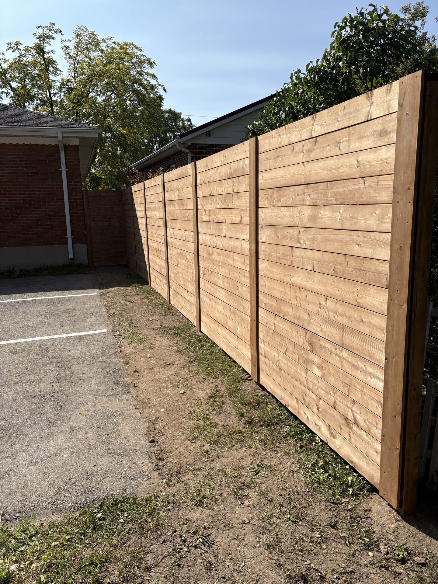 Horizontal Privacy Fence — After