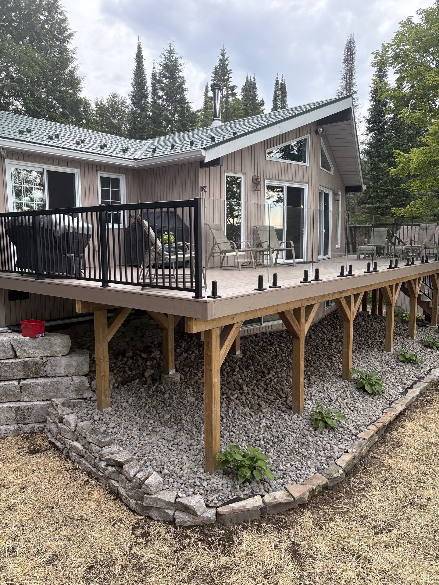 Grey Composite Cottage Deck — finished