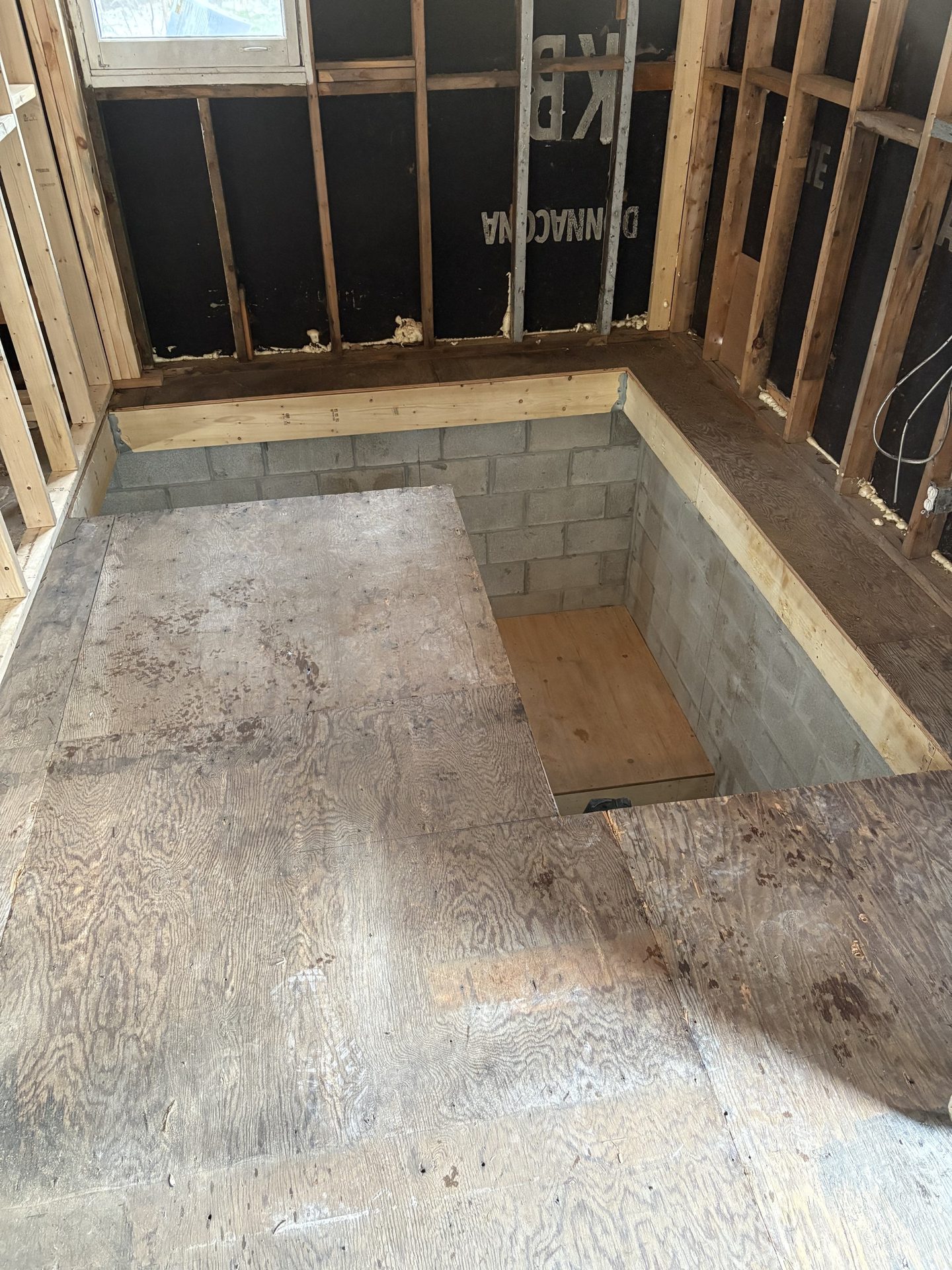 Basement Stair Framing — Before