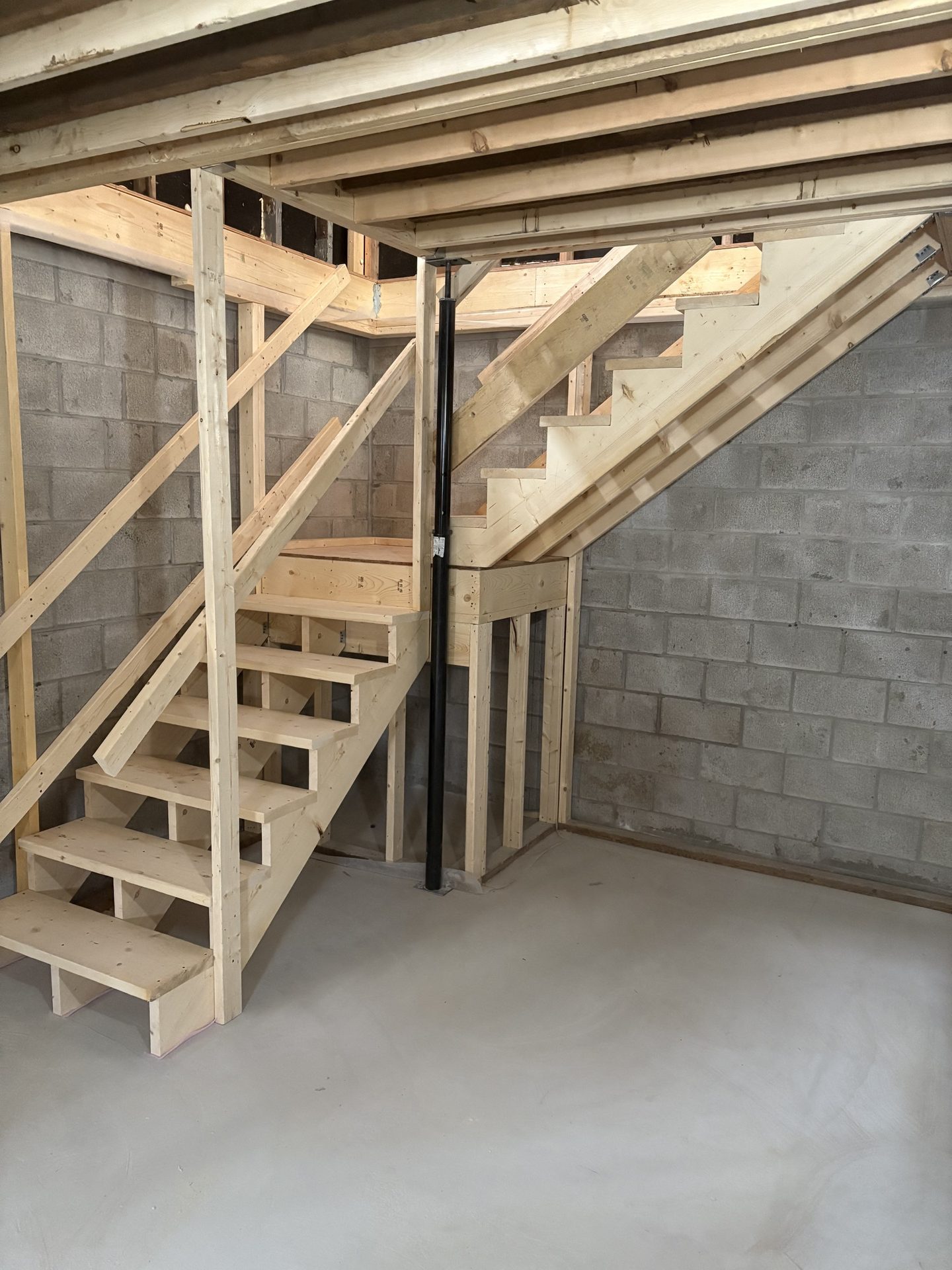 Basement Stair Framing — Framing